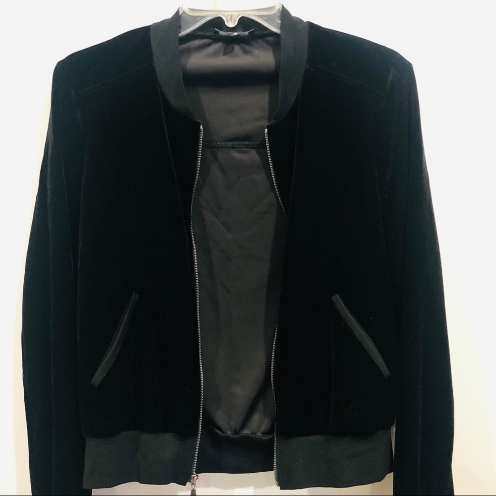 DREW I Anthropology I Velour Black Bomber … - Picture 2 of 9